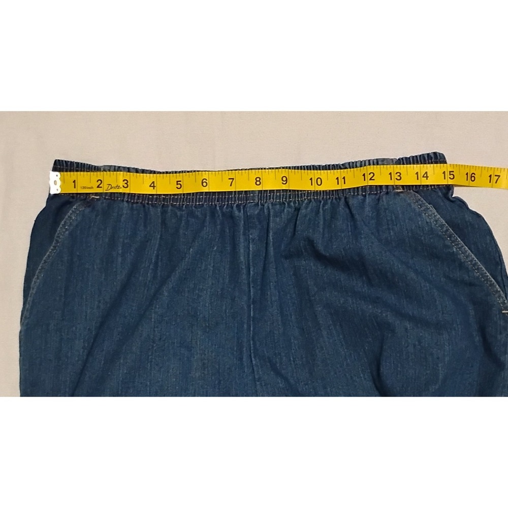 Laura Scott Women's Pull-On Stretch Denim Jeans Blue Medium Wash Straight 16 - Picture 2 of 8